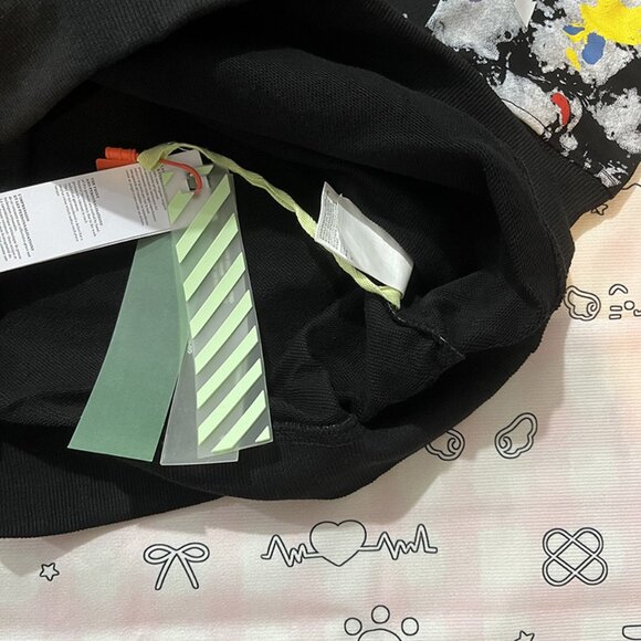 Off-White Black Graffiti Hooded Sweatshirt - Picture 4 of 7